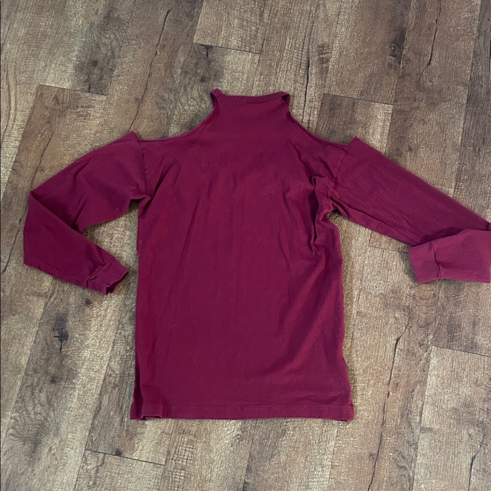 PINK Victoria's Secret Maroon And Yellow Arizona State University Cold Shoulder - Picture 9 of 11